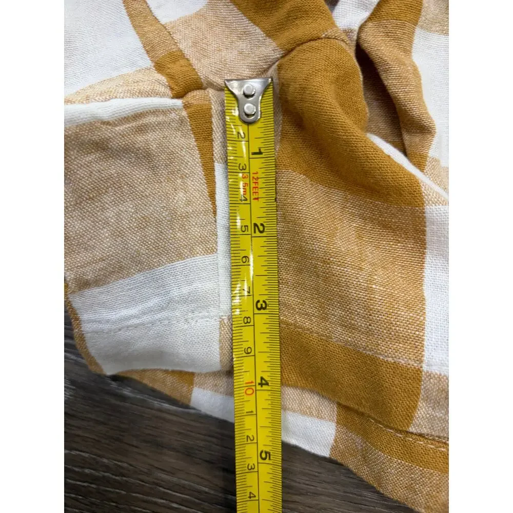 Who What Wear Gingham Shorts Orange White Cottagecore Summer Plus 4X